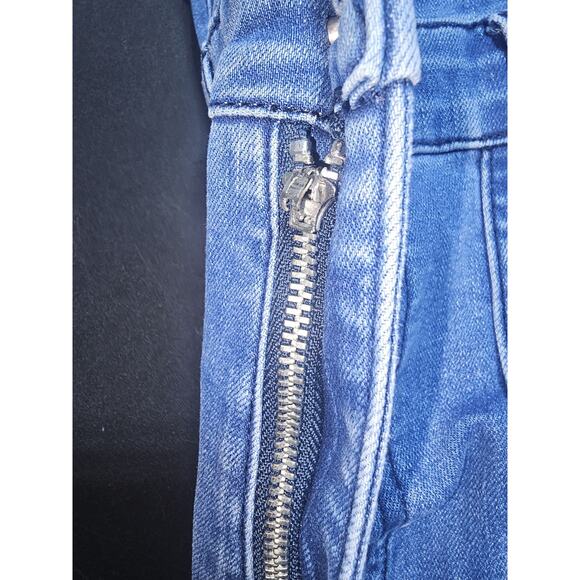 Denim Jumpsuit Womens Size 8 Flare Leg Western 90s Vibe Y2K - Picture 12 of 13